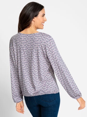 WITT WEIDEN Print-Shirt in grau-mauve-bedruckt