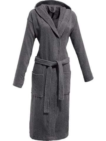 REDBEST Frottier Unisex-Bademantel mit Kapuze Chicago in anthrazit