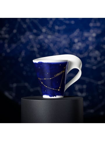Villeroy & Boch Tasse Steinbock NewWave Stars in Weiß-Blau 300 ml in weiß-blau