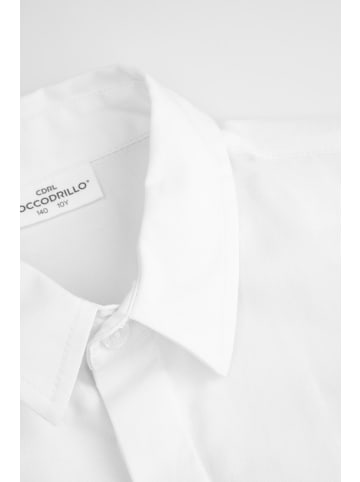 Coccodrillo Hemd mit langen Ärmeln SLIM in weiß