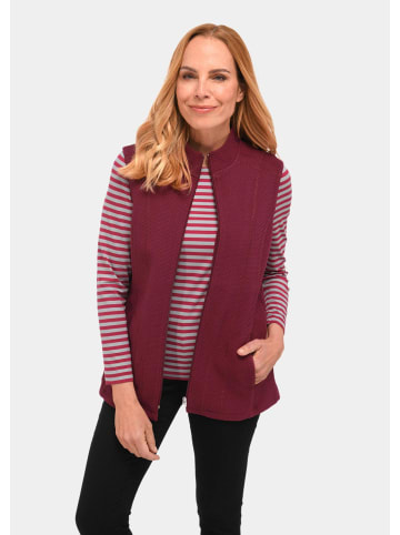 GOLDNER Kurzgröße:  Bequeme Struktur-Jerseyweste in winterrot