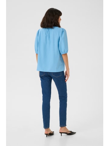 Kaffe Kurzarm-Bluse KApaulina Regular fit in Forever Blue CC
