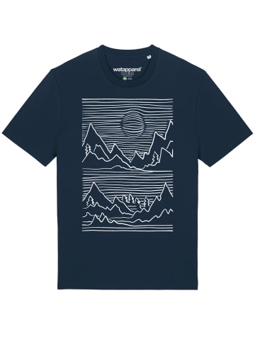 wat? Apparel T-Shirt Mountains in Dunkelblau