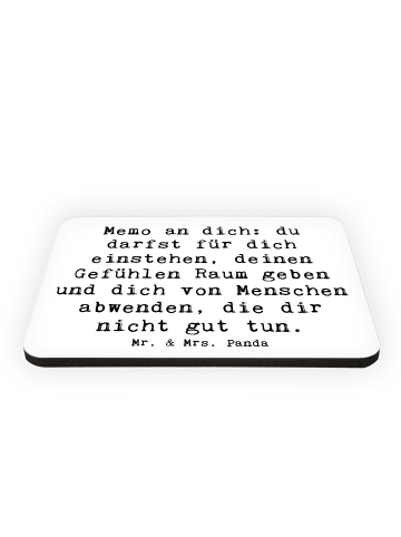 Mr. & Mrs. Panda Pinnwand Magnet Spruch Gefühle Freiheit mit Spruch in Weiß