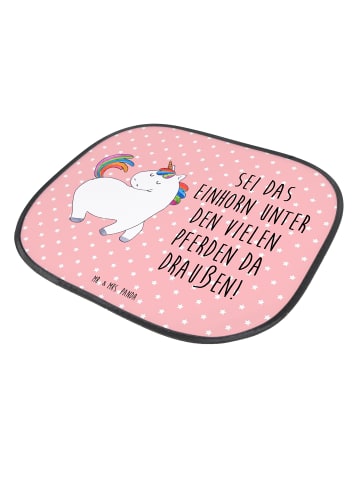 Mr. & Mrs. Panda Autosonnenschutz Einhorn Stolzieren mit Spruch in Rot Pastell
