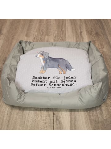 Mr. & Mrs. Panda Hundecouch Berner Sennenhund Moment mit Spruch in Grau Pastell