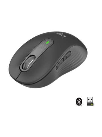 Logitech Rechtshändermaus Signature M650 Maus Funk - Bluetooth 5 Tasten 4000dpi in Grau