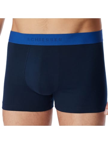 Schiesser Boxershort 3er Pack in Blau/Beige/Orange