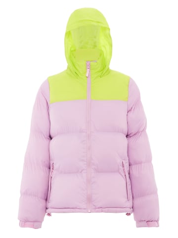 myMo Wattierte Steppjacke in Macaron Pink Saure Limette