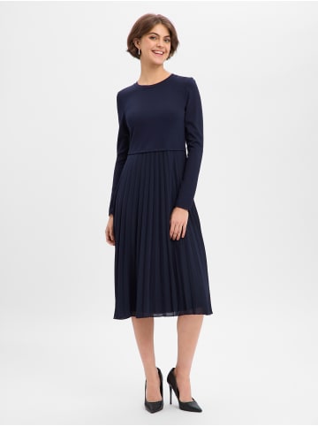 Ambiance Plisseekleid in marine - 0001