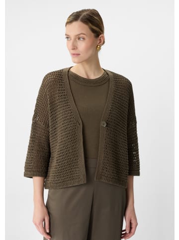 comma Strickjacke 3/4 Arm in Braun