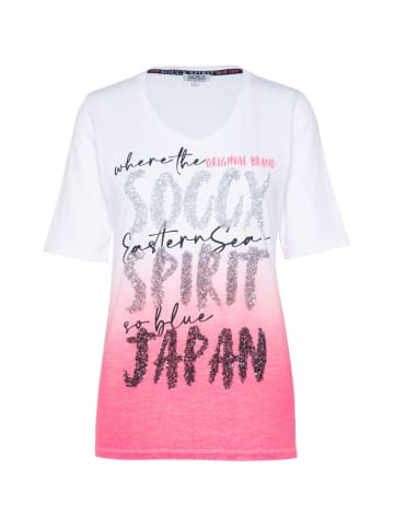 soccx Shirt 'Konnichiwa' in weiß