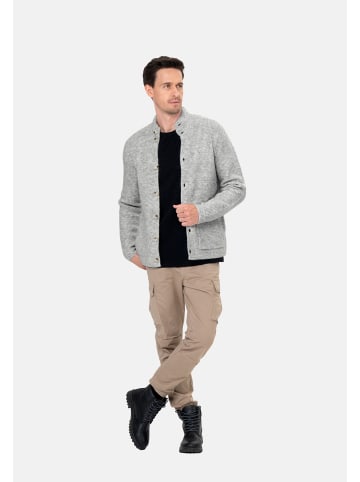 KEY LARGO Strickjacke 'KLLUZERN' in hellgrau