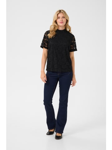 Cream Kurzarm-Bluse CRLasi Straight fit in Pitch Black