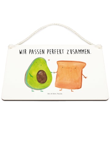 Mr. & Mrs. Panda Schild Avocado Toast mit Spruch in Weiß