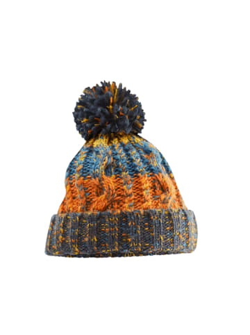 Yuhu Unisex Strickmütze mit Fleecefutter und Bommel für Damen & Herren in Orange