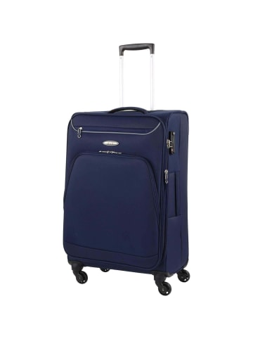D&N Travel Line 6404 - 4-Rollen-Trolley M 68 cm (blau) in blau