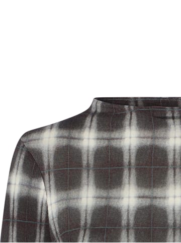 OPUS Langarmshirt Secki in schwarz ecru