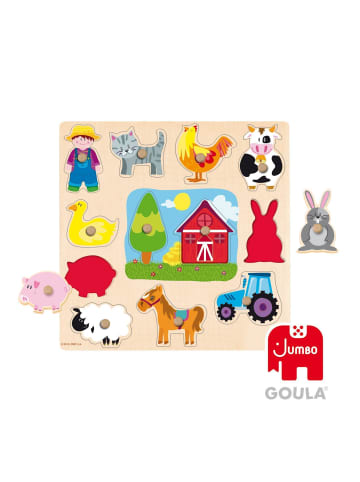 Jumbo Goula Holzpuzzle Silhouetten Bauernhof | 12 Teile