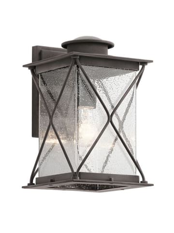 Licht-Erlebnisse Außen Wandlampe (B)20.4 x (H)32.2 cm in Zink verwittert Transparent