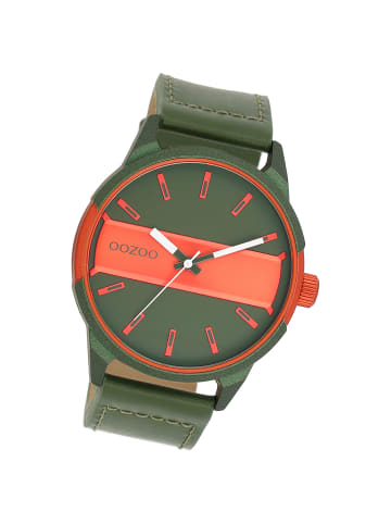 Oozoo Analog-Armbanduhr Oozoo Timepieces grün extra groß (ca. 48mm)