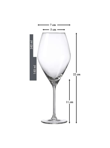 Ritzenhoff & Breker 6er Set Weißweingläser Salsa 340 ml transparent in transparent