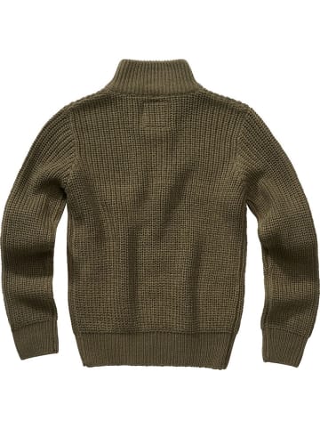 Brandit Pullover "Kids Marine Pullover Troyer" in Grün