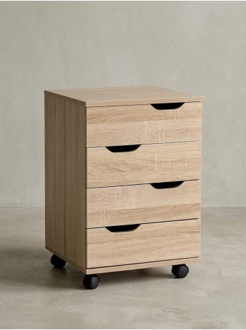 KADIMA DESIGN Rollcontainer | Sonoma, 40x60x40cm, Schubladen