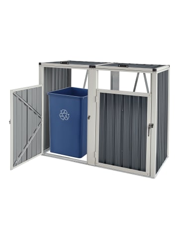 pro.tec Mülltonnenbox Tarbek für 2 Tonnen in Anthrazit (B)146cm