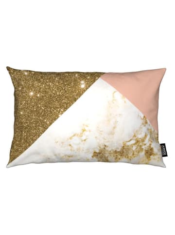 Juniqe Kissen "Pink and Gold Marble Collage" in Braun & Rosa