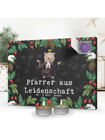 Mr. & Mrs. Panda Adventskalender Pfarrer Leidenschaft mit Spruch in Kreidetafel