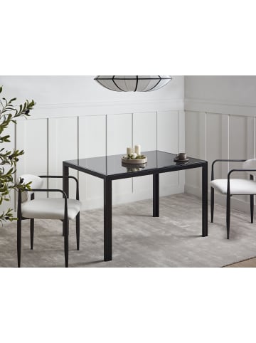 Beliani Esszimmertisch LAVOS in Schwarz - (W) 80 x (H) 75 x (L) 120 cm