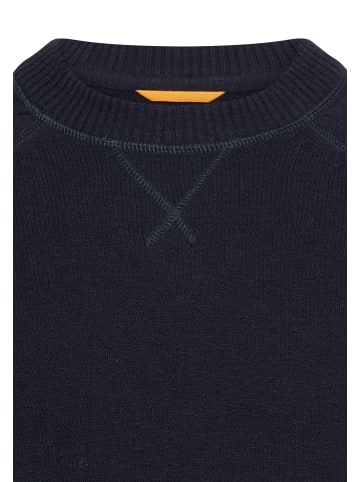 Camel Active Strickpullover mit Rundhalsausschnitt in Navyblau