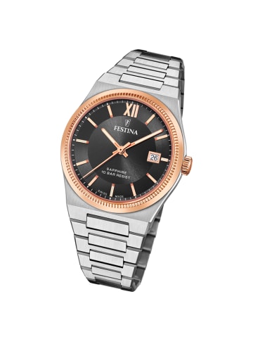 Festina Analog-Armbanduhr Festina Swiss Made silber groß (ca. 40mm)