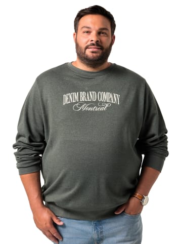 Men Plus Sweatshirt in dunkelgrün