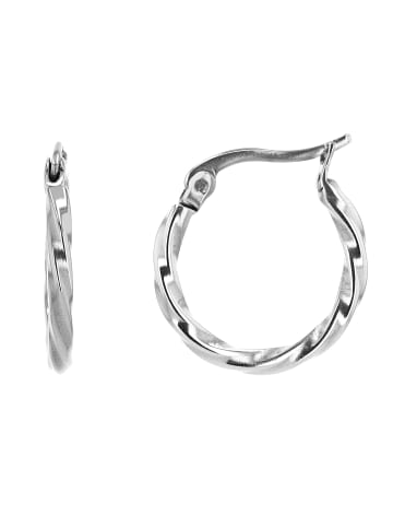 Adeliás Damen Ohrringe – Creole aus Edelstahl in silber
