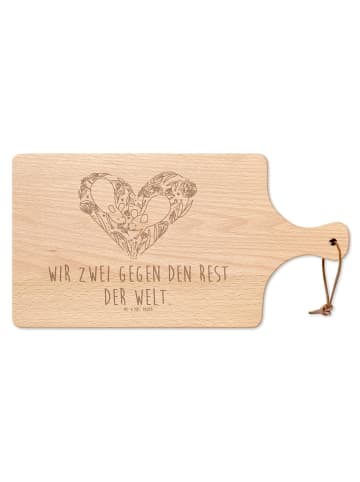 Mr. & Mrs. Panda Brett Mäuse Herz mit Spruch in Transparent