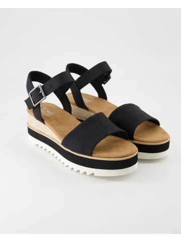 TOMS Plateau Sandalen in Schwarz