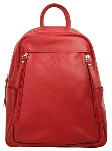 Samantha Look Rucksack echt Leder in rot