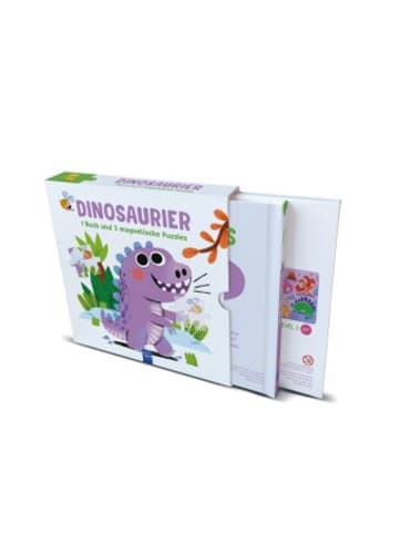 YoYo Books Buch - Dinosaurier - 1 Buch und 3 magnetische Puzzles