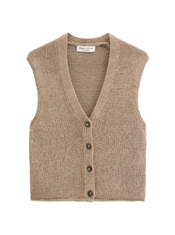 Marc O'Polo Ärmelloser Cardigan slim in Earthy Taupe