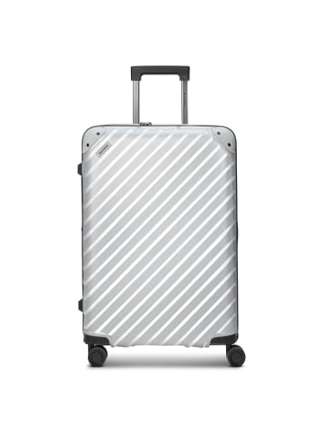 Pactastic Collection 03 4-Rollen Trolley 68 cm mit Dehnfalte in silver metallic