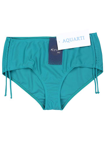 Aquarti Aquarti Damen Bikinihose mit Raffung und Schnüren in petrol
