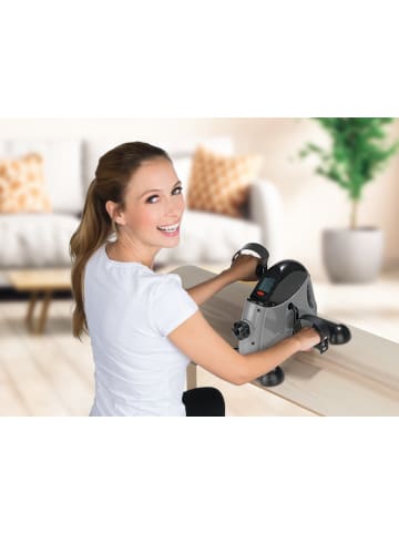 MAXXMEE Mini-Trainer 2in1 grau/schwarz mit Metallschwungrad grau