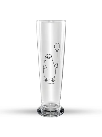 Mr. & Mrs. Panda Trinkglas Pinguin Luftballon ohne Spruch in Transparent