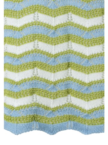 More & More kurzer, gestreifter Ajour-Pullover in stripes