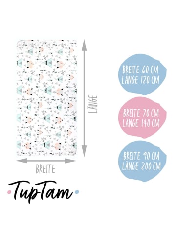 TupTam 2er- Set Spannbetttuch in mint