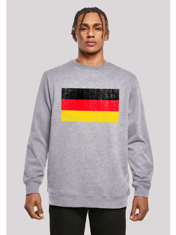F4NT4STIC Sweatshirt Germany Deutschland Flagge distressed in grau meliert