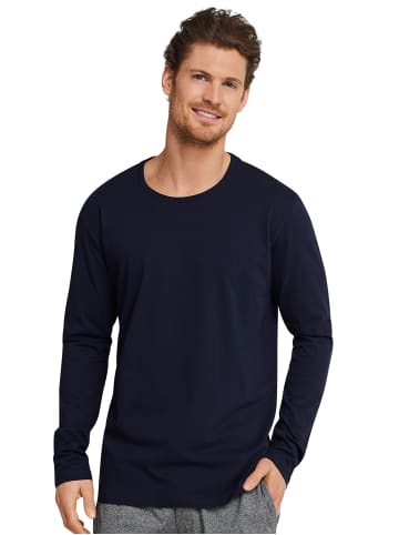 Schiesser Longsleeve Mix & Relax in Dunkelblau