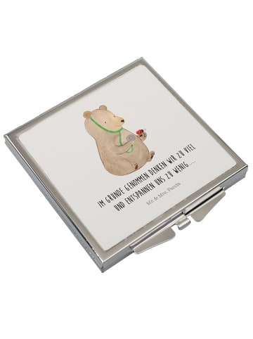 Mr. & Mrs. Panda Kleiner Spiegel Bär Arzt mit Spruch in Weiß